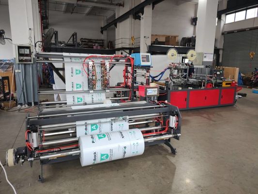 Máquina para hacer bolsas de mensajería DHL con pegamento de fusión en caliente con bolsillo de documentos