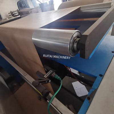 Máquina de fabricación de bolsas de papel de fondo cuadrado automático en línea mango se hace y fija