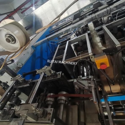 Máquina de embalaje de bolsas de papel con mango en línea automáticamente