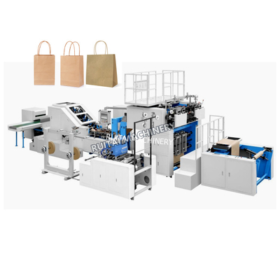 Máquina de fabricación de bolsas de papel de compras totalmente automática
