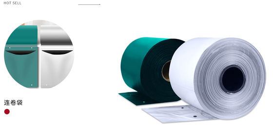 Polísacos preabiertos en la máquina de fabricación de rollos