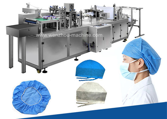 Máquina de fabricación de gorras médicas no tejidas totalmente automática