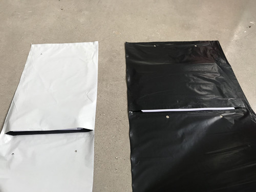 Máquina de fabricación de bolsas de mensajería de plástico de rodadura continua preabierta