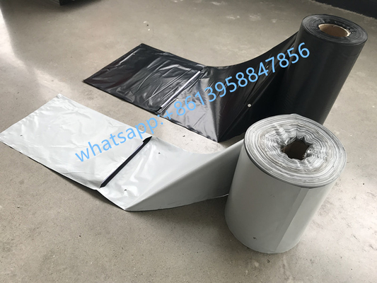 Máquina de fabricación de bolsas de mensajería de plástico de rodadura continua preabierta